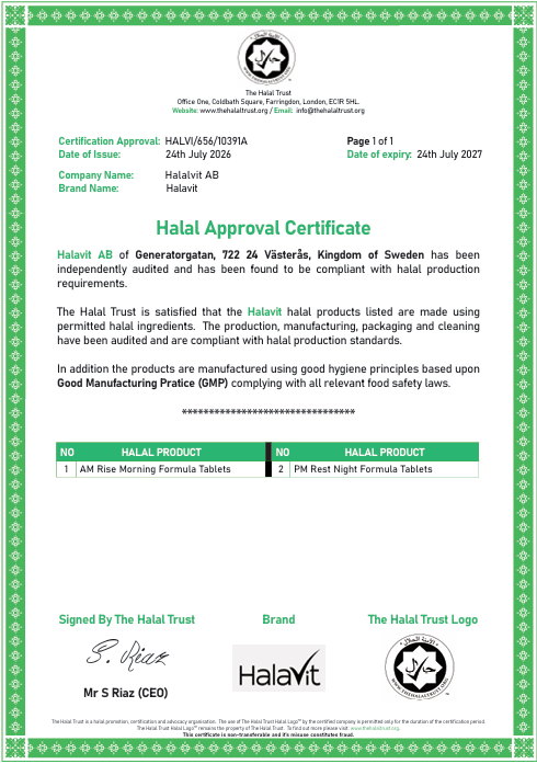 Halal Certifikat Halavit